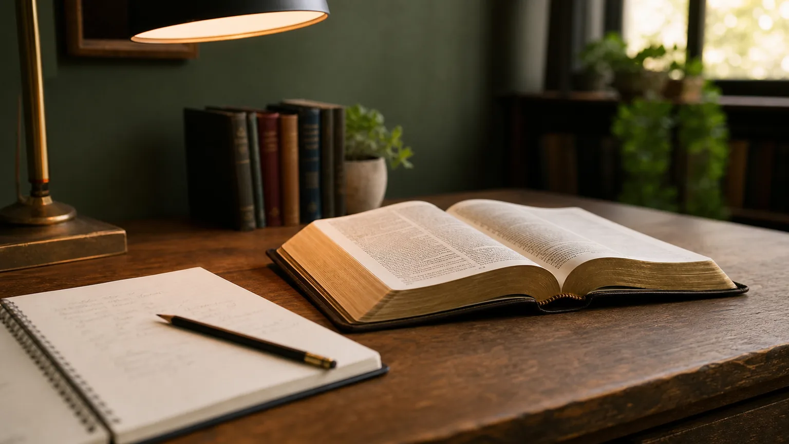 An open Bible ready for focused Scripture study.